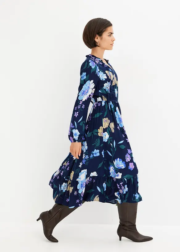 Abito midi in viscosa fluente, bonprix