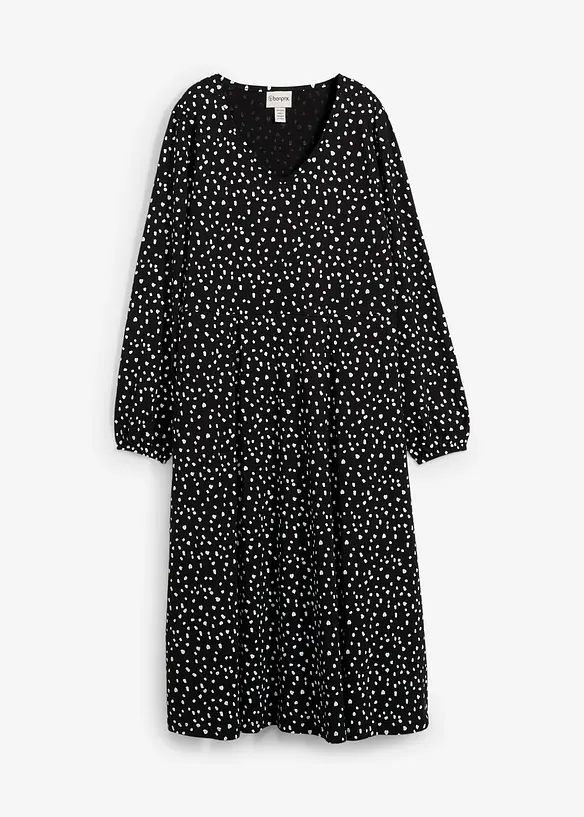 Abito midi in jersey di cotone, bonprix
