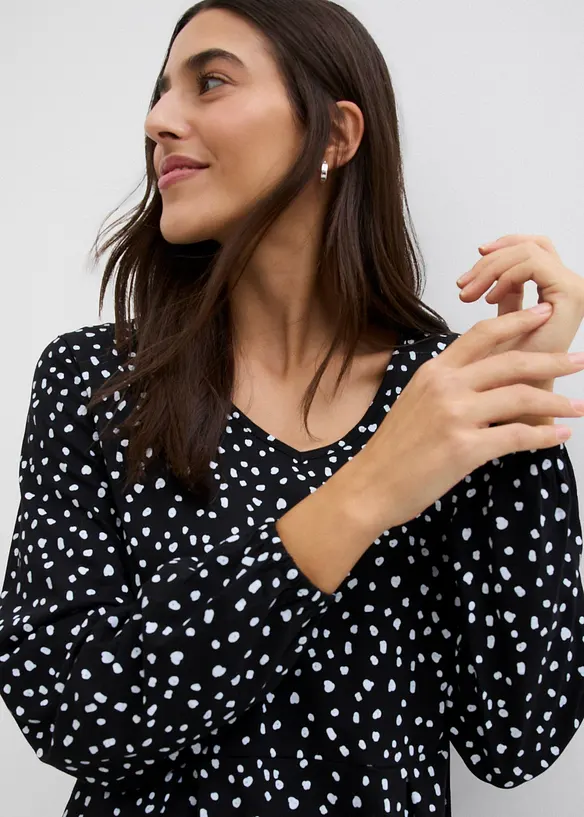 Abito midi in jersey di cotone, bonprix