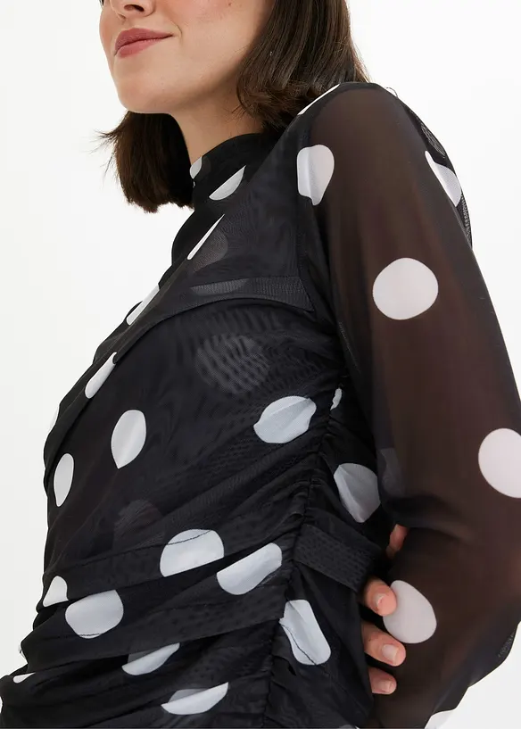 Maglia a maniche lunghe in mesh delicato, bonprix
