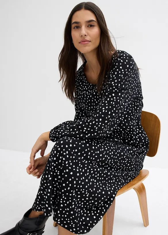 Abito midi in jersey di cotone, bonprix