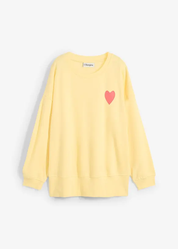 Felpa oversize in cotone biologico, bonprix