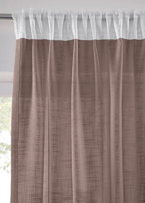 Tenda con tessuto strutturato (pacco da 2), bonprix