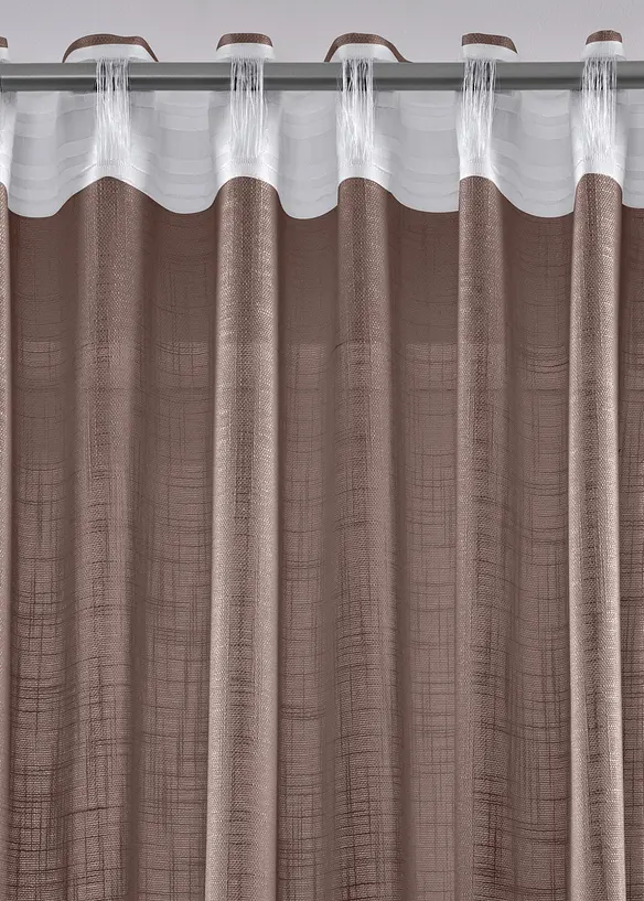 Tenda con tessuto strutturato (pacco da 2), bonprix
