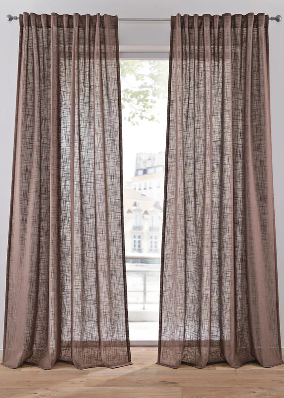 Tenda con tessuto strutturato (pacco da 2), bonprix