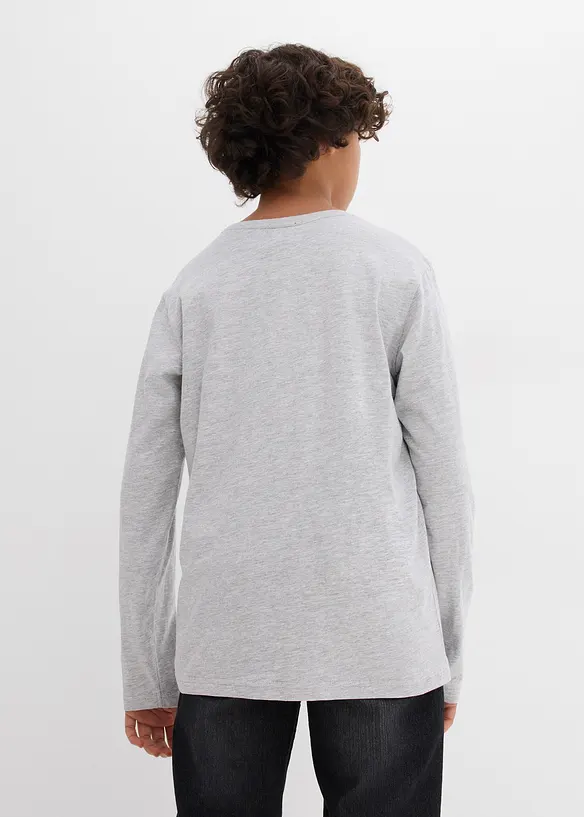 Maglia a maniche lunghe in cotone biologico (pacco da 3), bonprix