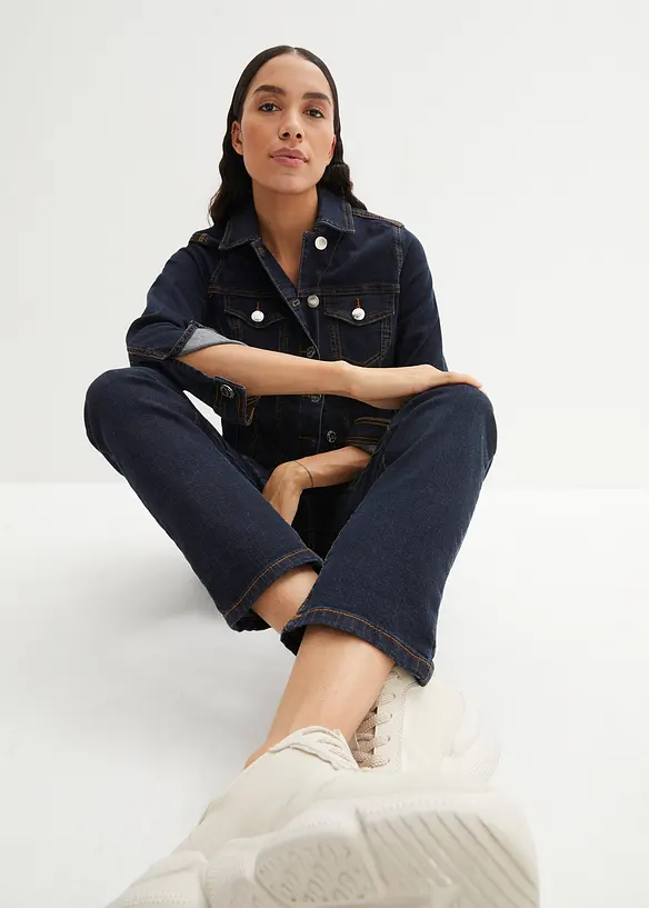 Mom jeans lunghi, vita media, bonprix
