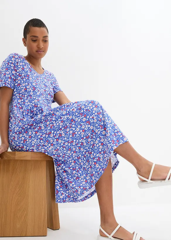 Abito midi di jersey in cotone, bonprix