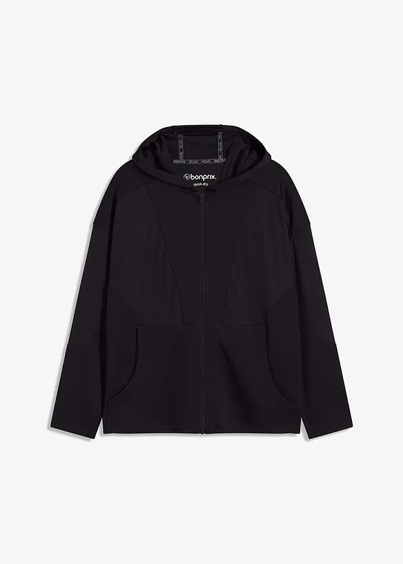 Giacca tecnica sportiva oversize con mesh trasparente, bonprix