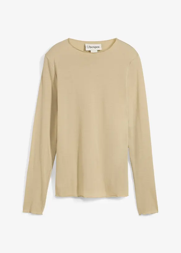 Maglia a maniche lunghe semitrasparente, bonprix