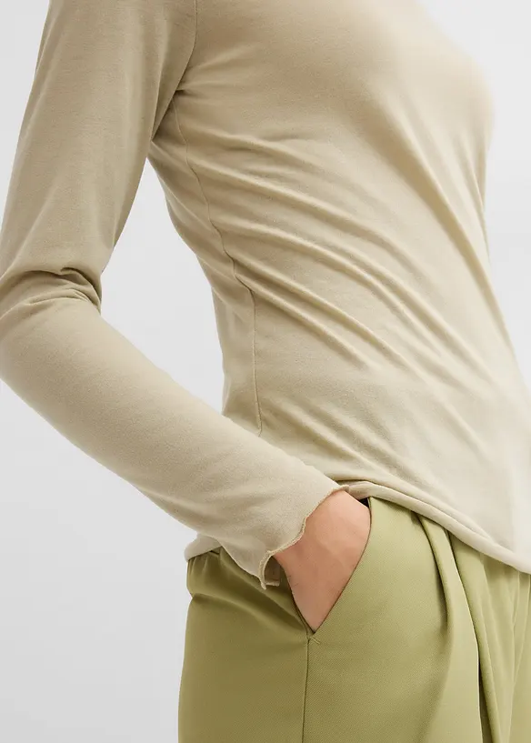 Maglia a maniche lunghe semitrasparente, bonprix