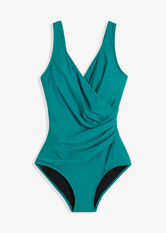 Costume intero incrociato con effetto modellante medio, bonprix