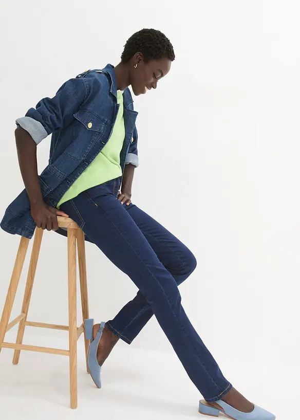 Jeans super stretch slim fit, vita media, bonprix