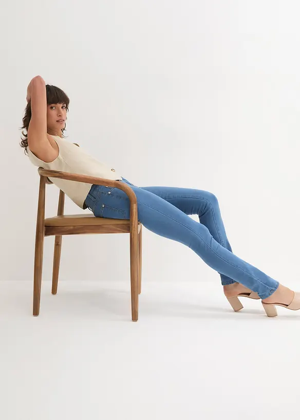 Jeans super stretch slim fit, vita media, bonprix
