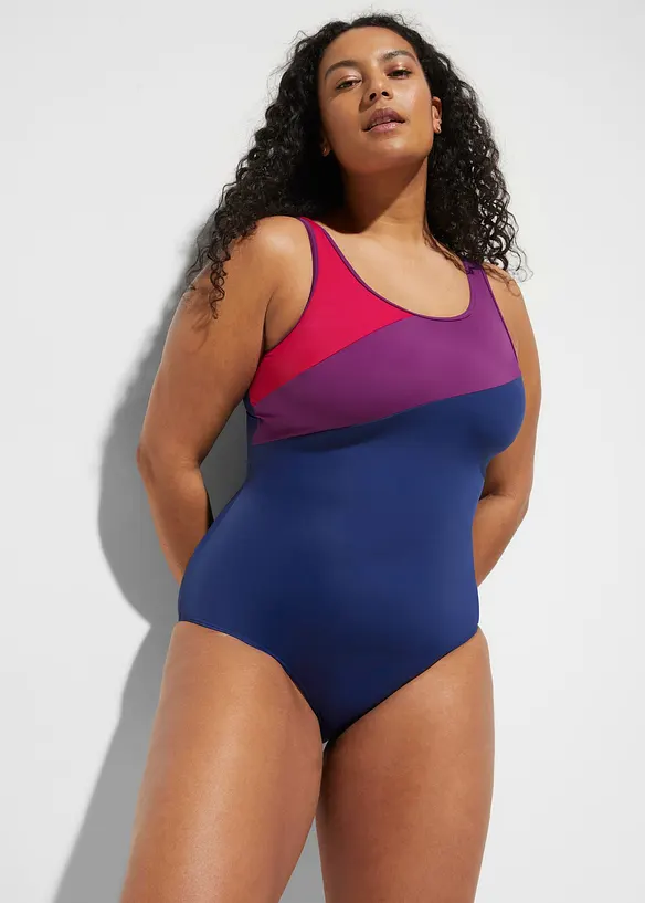 Costume intero sportivo con inserti a contrasto, bonprix