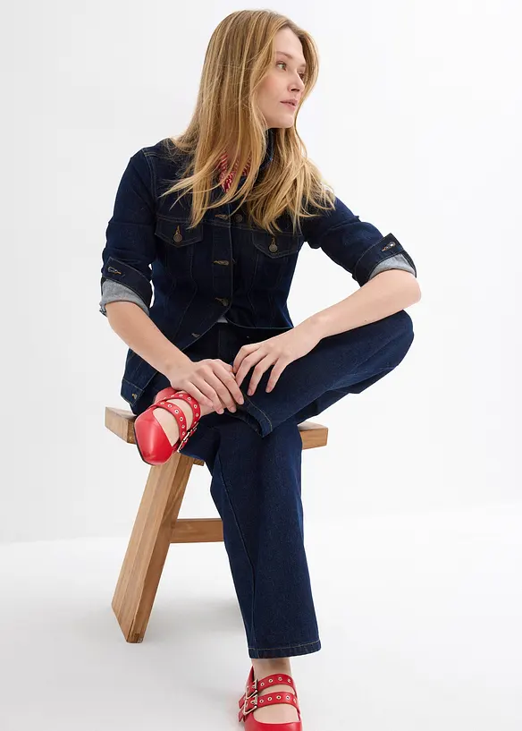 Giacca di jeans sciancrata, bonprix