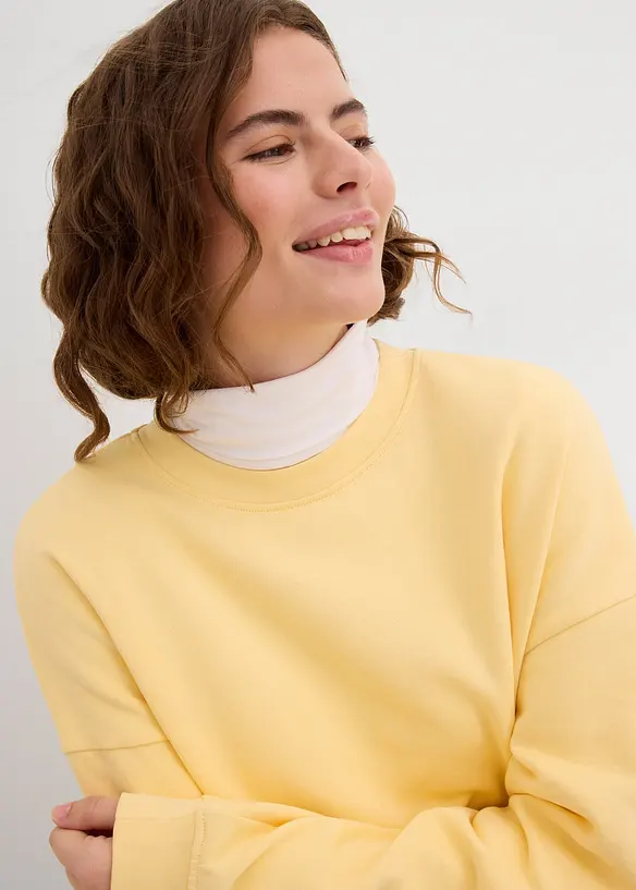 Felpa oversize in puro cotone, bonprix
