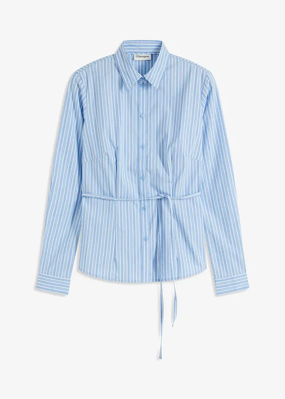 Camicetta a righe con laccetto da annodare, bonprix