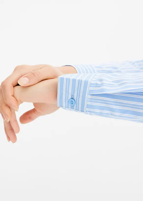 Camicetta a righe con laccetto da annodare, bonprix