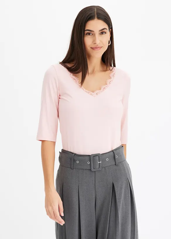 Maglia con pizzo, bonprix