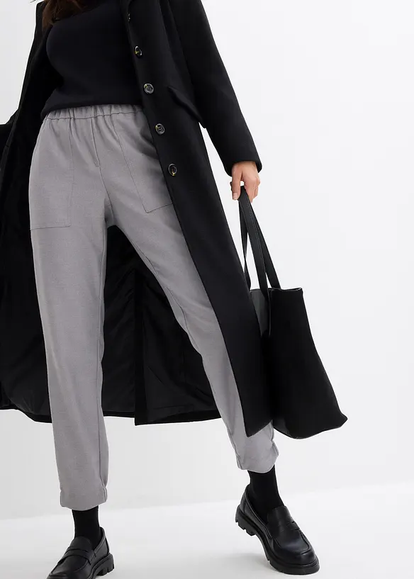 Pantaloni chino in misto viscosa con cinta comoda, bonprix