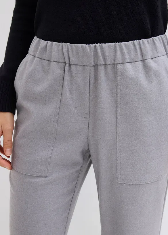 Pantaloni chino in misto viscosa con cinta comoda, bonprix