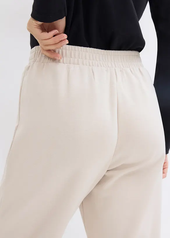 Pantaloni in felpa con viscosa, bonprix