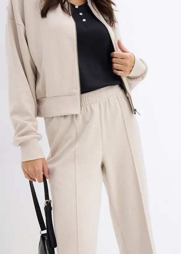 Pantaloni in felpa con viscosa, bonprix