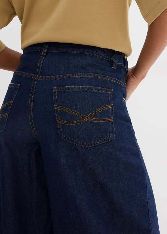 Jeans a palloncino, vita media, bonprix