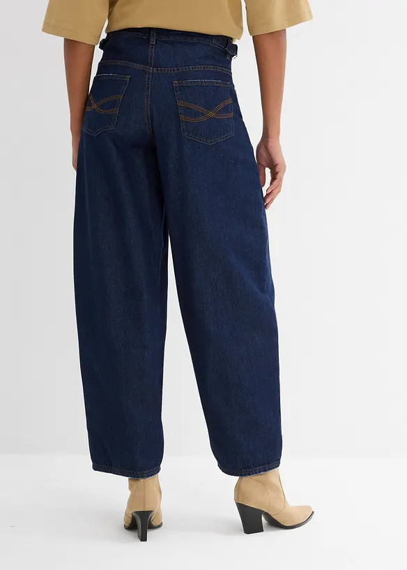 Jeans a palloncino, vita media, bonprix