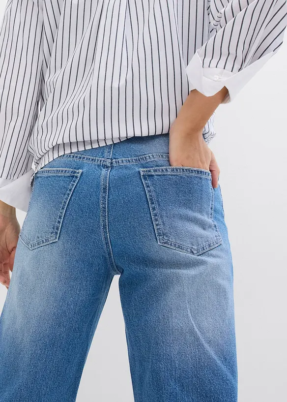 Jeans straight, a vita alta, bonprix
