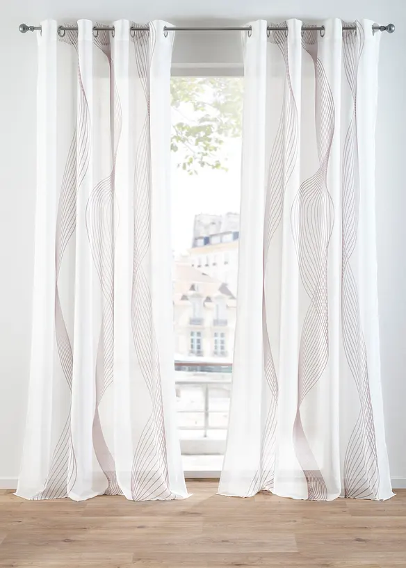 Tenda trasparente con onde (pacco da 1), bonprix