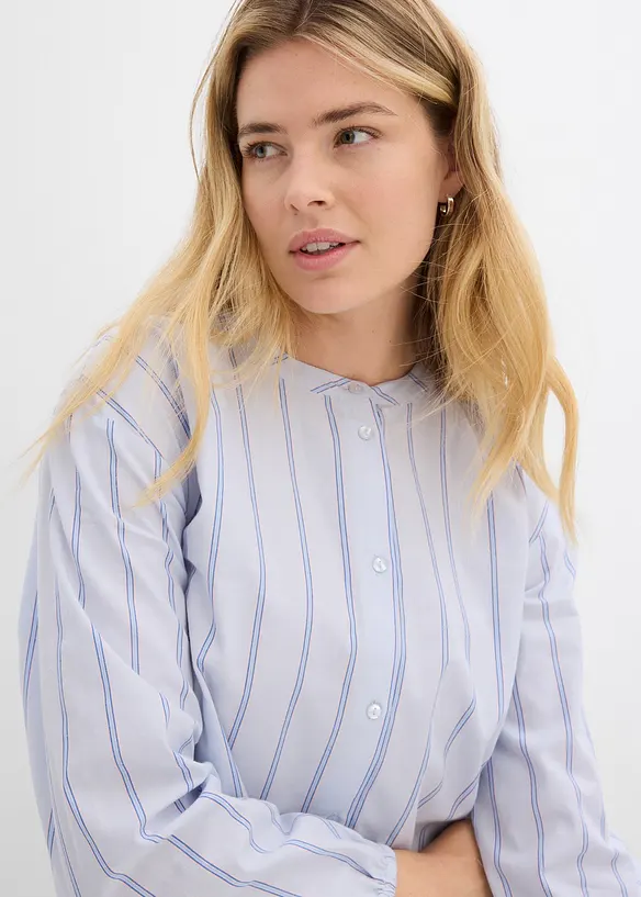 Camicia lunga in popeline di cotone, bonprix
