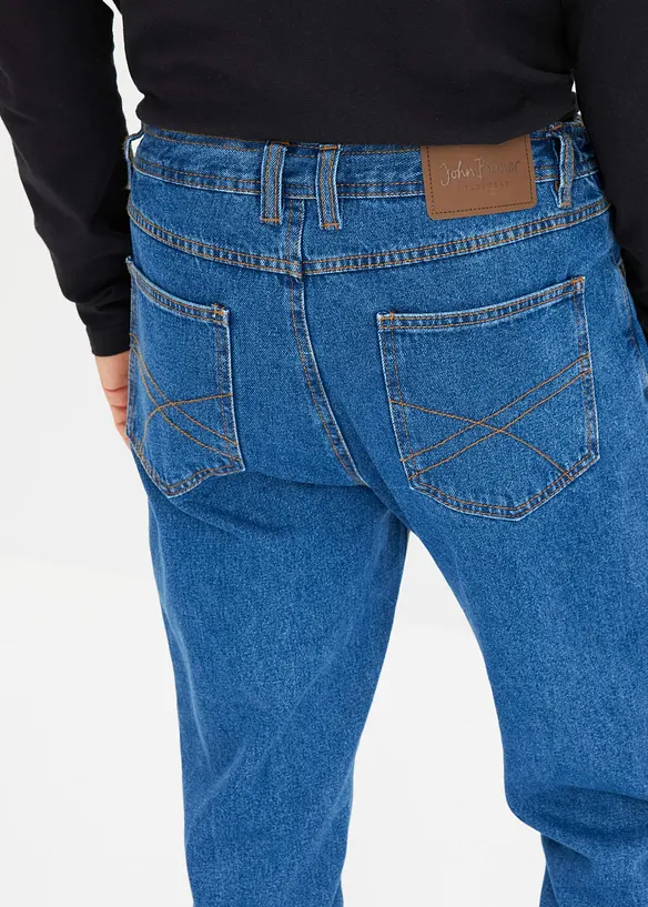 Jeans classic fit con inserto elasticizzato ai lati, straight, bonprix