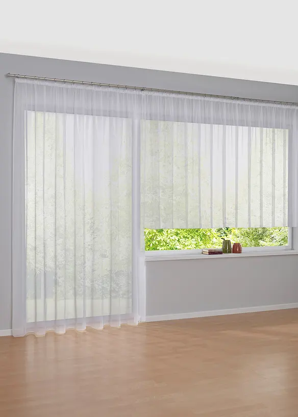 Tenda trasparente in tinta unita con poliestere riciclato (pacco da 1), bonprix
