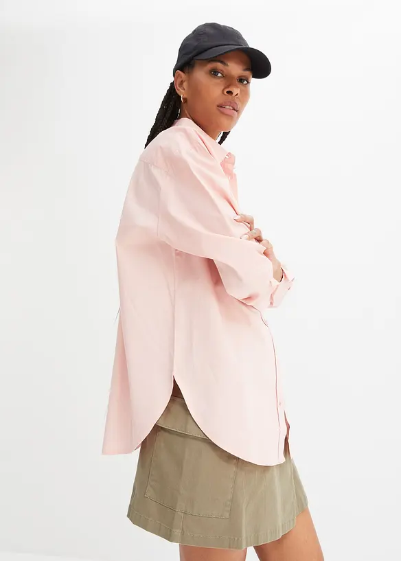 Camicia oversize con bottoni in puro cotone, bonprix