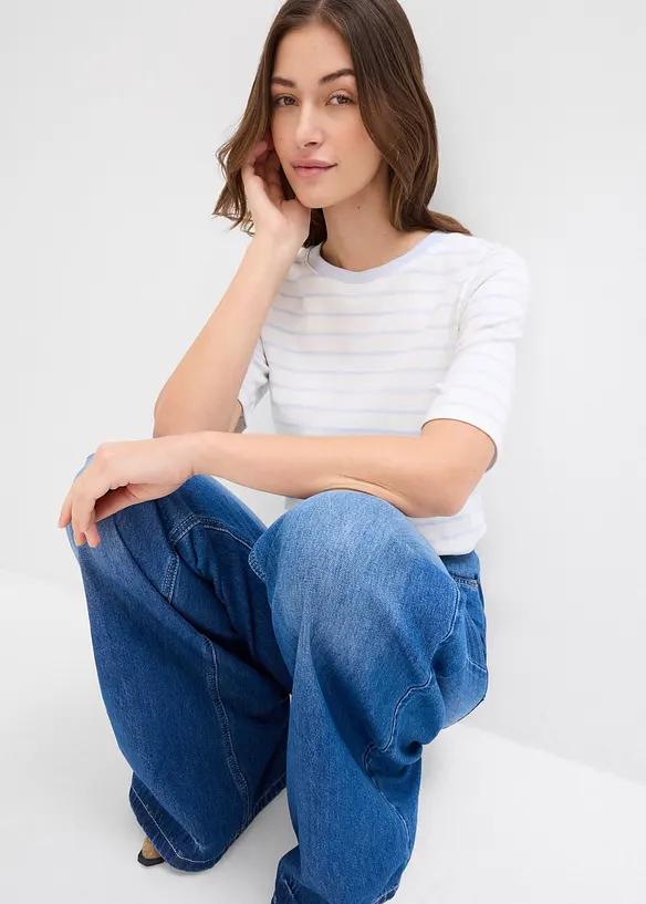 T-shirt in puro cotone biologico pesante, bonprix