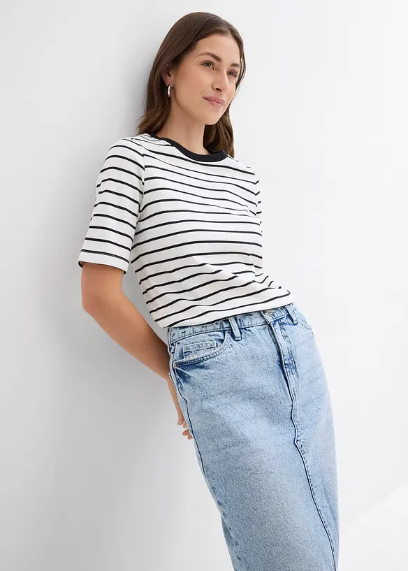 T-shirt in puro cotone biologico pesante, bonprix