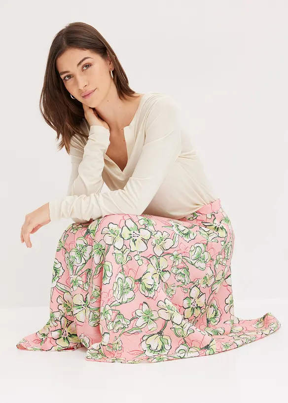 Gonna midi in misto viscosa fluente, bonprix