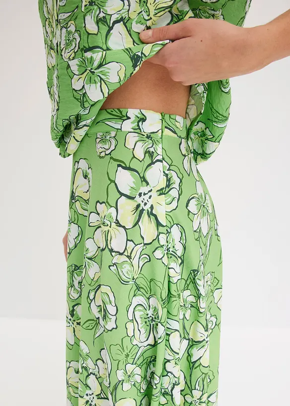 Gonna midi in misto viscosa fluente, bonprix