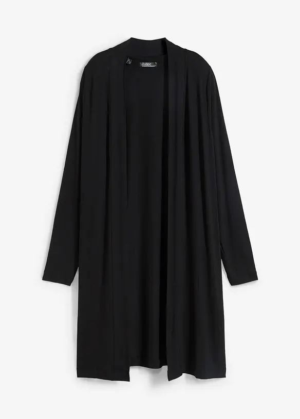 Cardigan lungo in jersey di viscosa morbida, bonprix