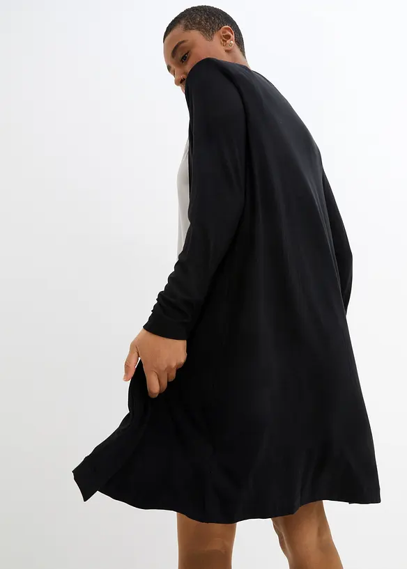 Cardigan lungo in jersey di viscosa morbida, bonprix