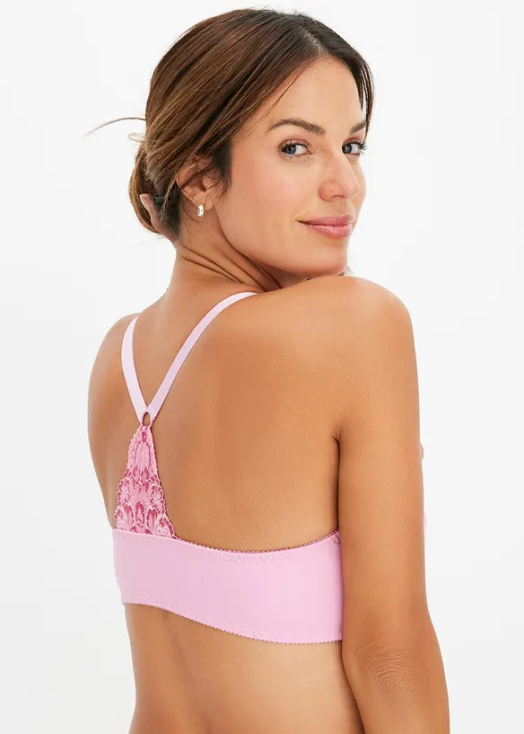 Reggiseno con apertura anteriore e pizzo delicato, bonprix