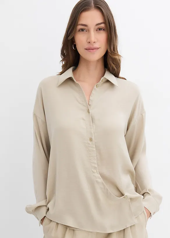 Camicia in satin fine, bonprix