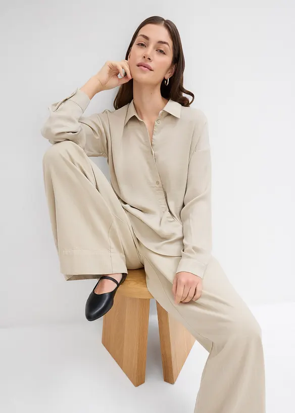 Camicia in satin fine, bonprix