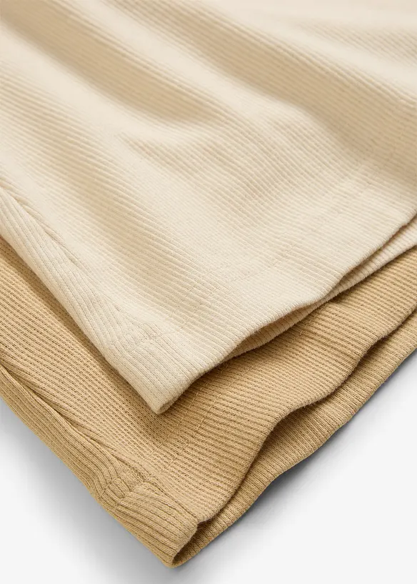 Maglia a costine con cotone biologico (pacco da 2), bonprix