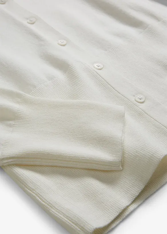 Cardigan in filato fine di misto cotone, bonprix