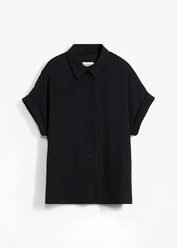 Blusa oversize in crêpe strutturato, bonprix
