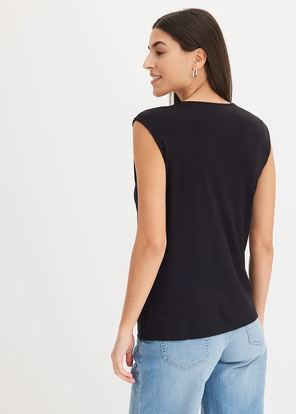 Top di jersey con twist, bonprix