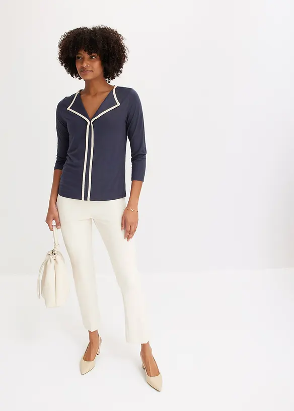Maglia con bordi a contrasto, bonprix